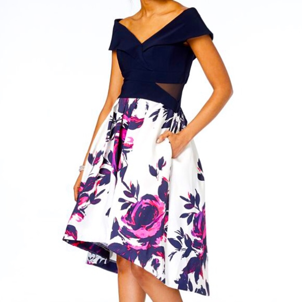 EUC Xscape floral skirt dress